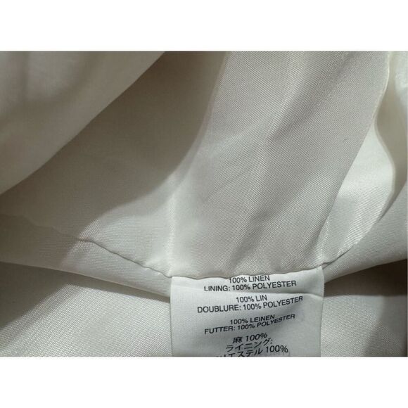 J. Crew Regent One Button Women's Blazer 100% Linen White/Off White  Size 10T - Picture 8 of 11